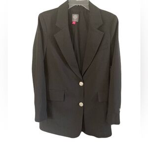 Vintage Vince Camuto Black Women's Tailored Blazer with Silver Buttons